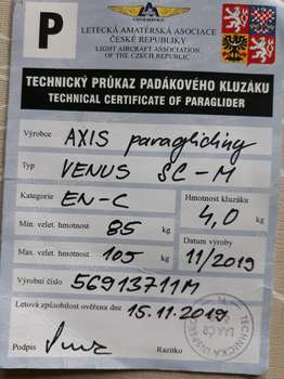 AXIS Venus SC M 85-105kg Concertinas No water Small repairs With listing bag No TC No SIVs