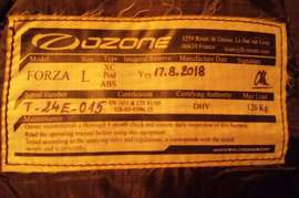 Ozone Forza L Použité Speed Karabiny Kapotáž (kokon) Pultík integrovaný Zacvakávací přezky