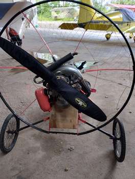 WalkerJet F 200 Used Spare frame Wooden propeller Gas in left hand Battery charging Battery